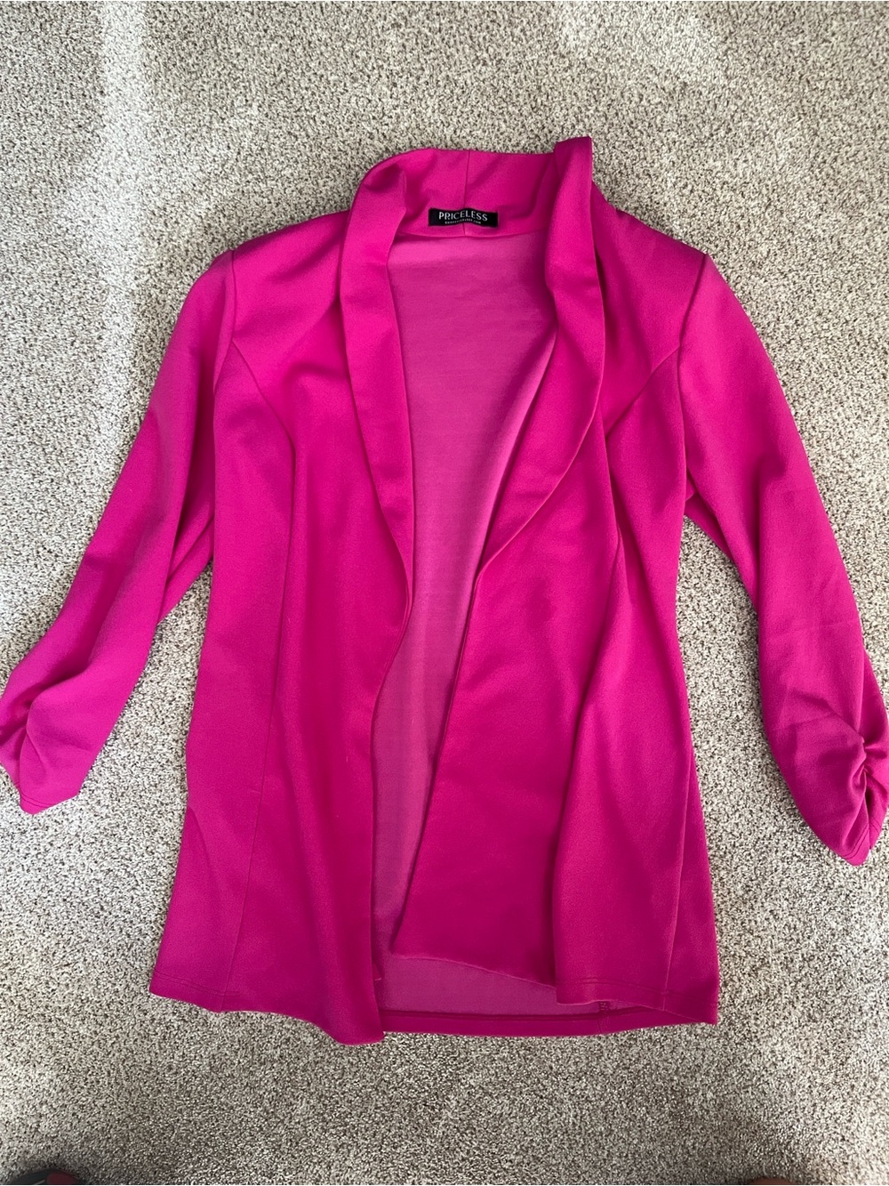 Priceless Women's Hot Pink Open-Front Blazer Jacket